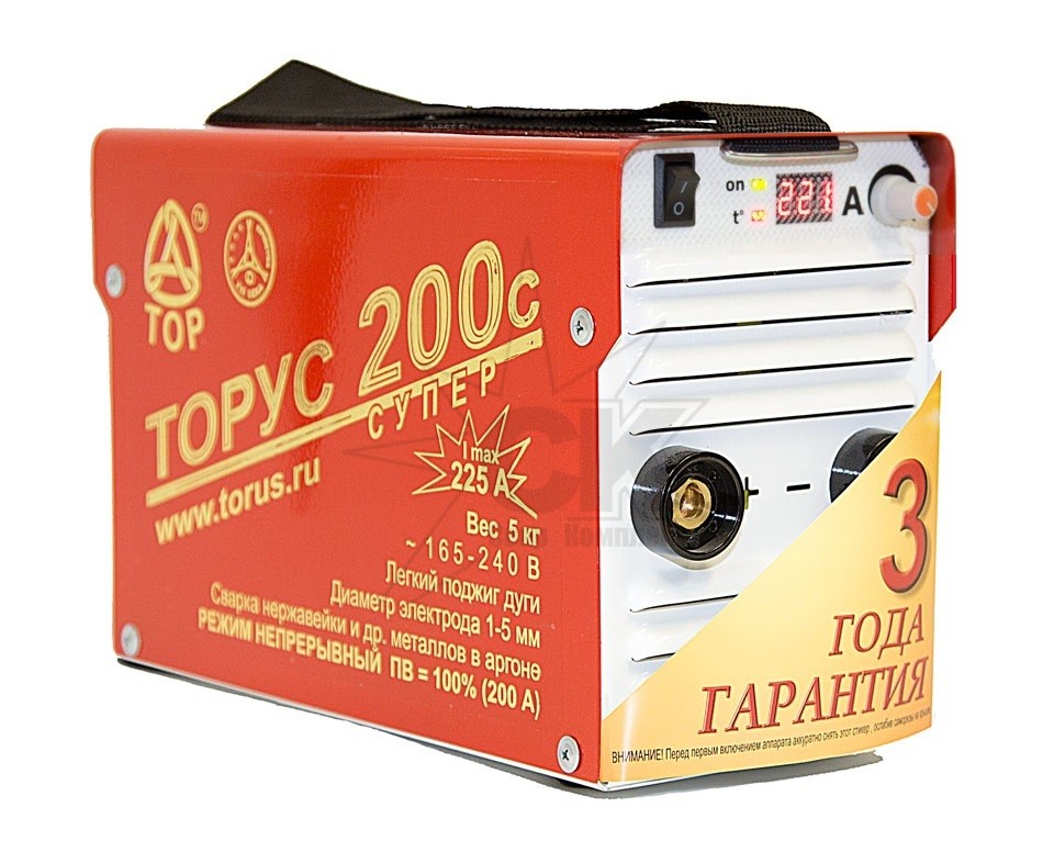 Сварочный инвертор ТОРУС 200С супер