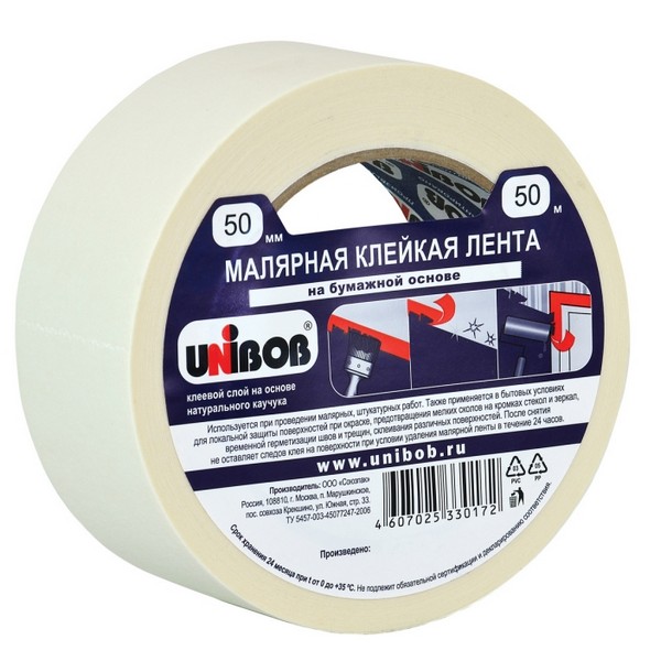 Лента малярная 48*50 Unibob