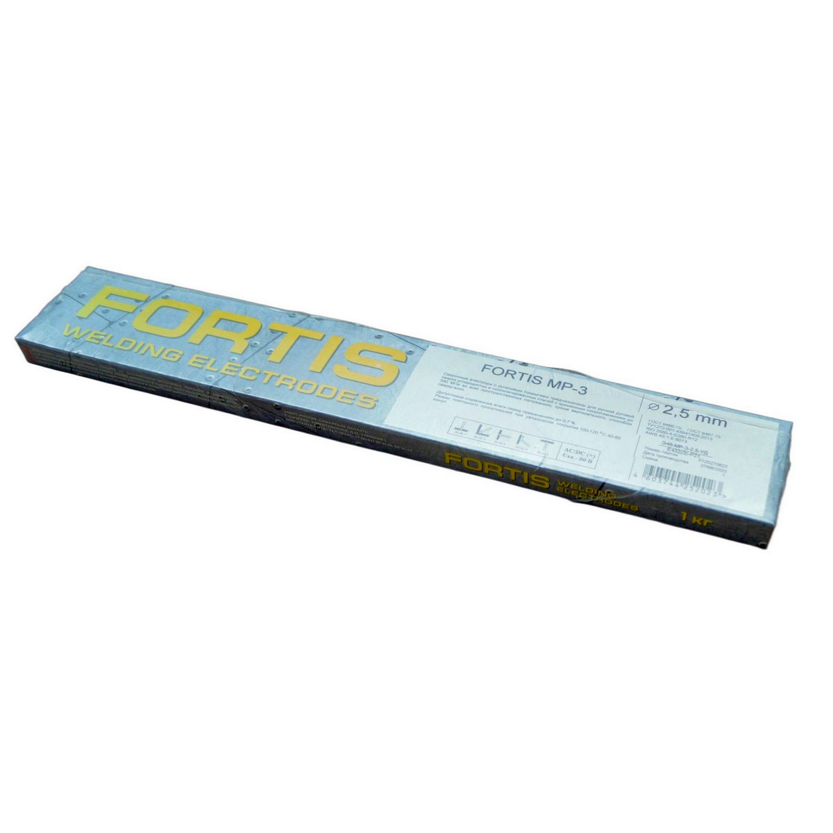 Электроды МР3 д. 2,5мм (1кг в уп) FORTIS Тантал