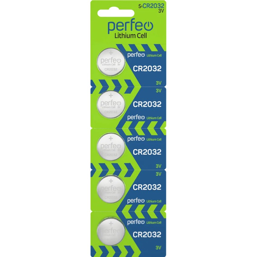 Батарейка литиевая Perfeo CR2032 5/BL