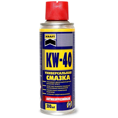 Смазка универсальная 0,2л KRAFT KW-40 ТМ аэрозоль (аналог WD-40)