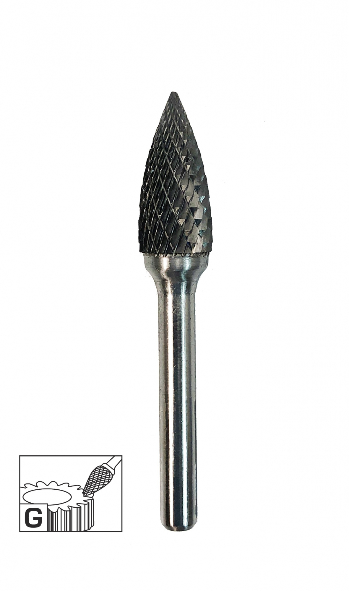Борфреза 390 6х8х20х65 дв.зат. №390 Форма G
