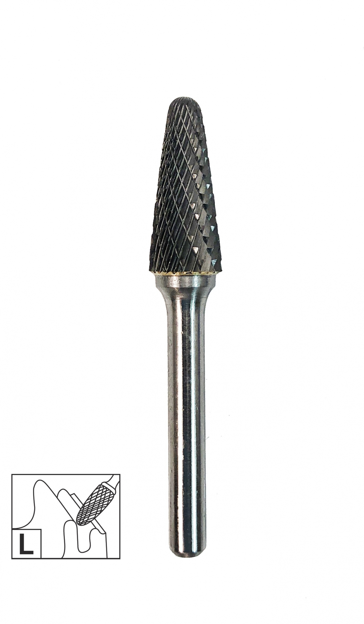 Борфреза 495 6х10х25х70 дв.зат. №495 Форма L