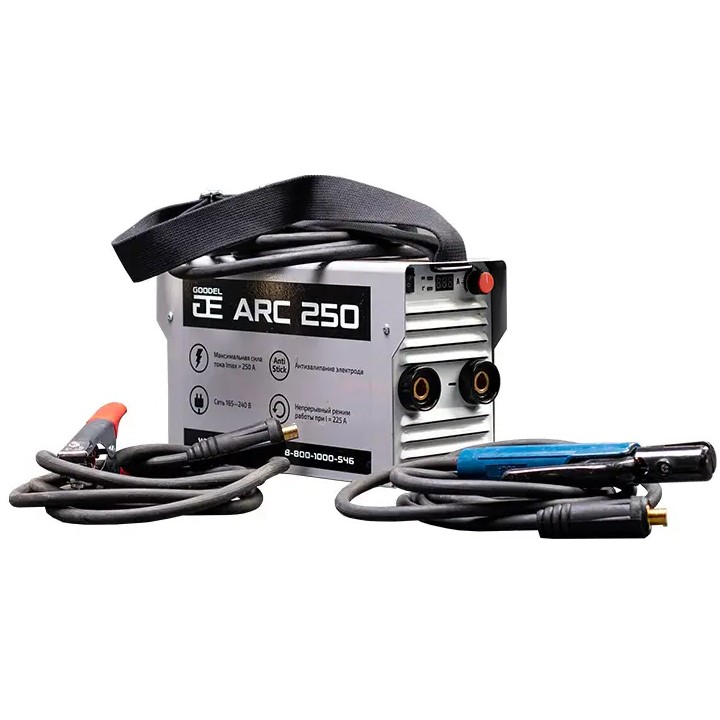 Инвертор ГУДЭЛ ARC-250+ НАКС+ компл.проводов (Goodel) арт. TMM0006