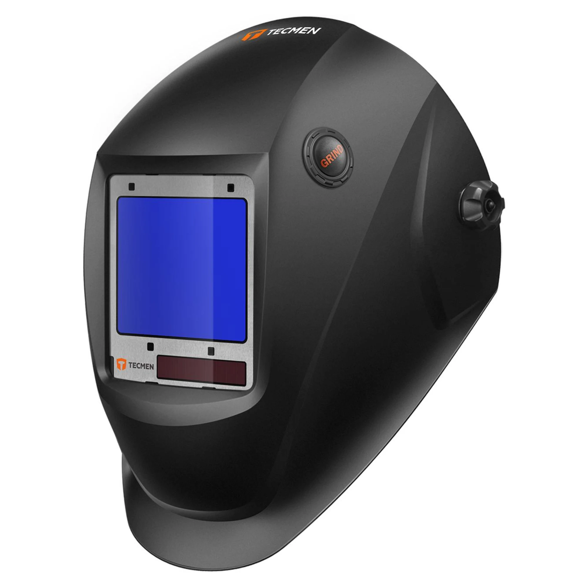 Маска сварщика Tecmen ADF-820S с внешней кнопкой GRIND ТМ16 BLACK (98*85)