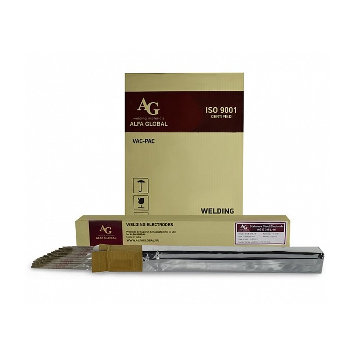 Электроды сварочные AG 316L-16 д.4,0х350мм 2кг VAC-PAC