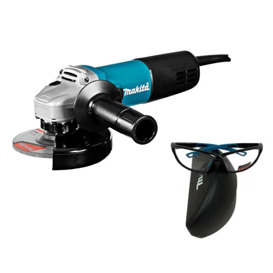 УШМ Makita 9558 HNR + очки защитные Makita PGW-180110/Clear