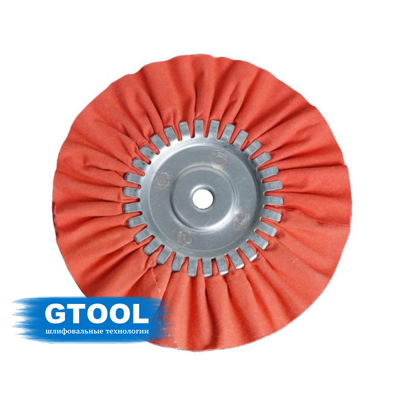 Круг полировальный GTOOL хлопчатобумажный, жесткий, красный 200*16*75*14 (арт. 11303)