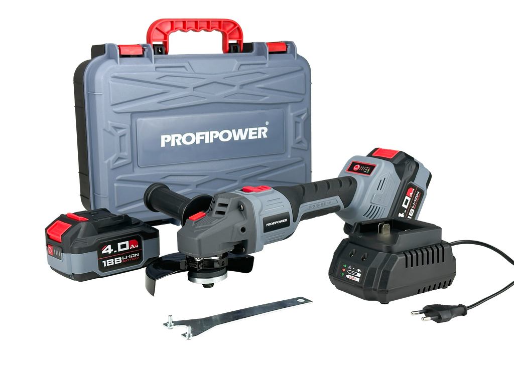 УШМ ProfiPower MKDGA-18V 125мм(li-ion-2шт, з/у, кейс) — изображение 2